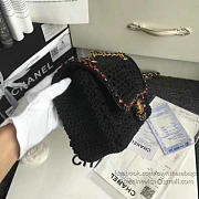 Chanel Crochet Braid Cayo Coco Flap Bag Black A93680 28cm - 4