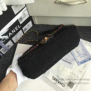 Chanel Crochet Braid Cayo Coco Flap Bag Black A93680 28cm - 3