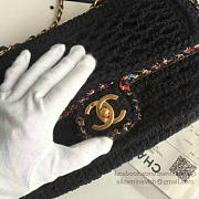 Chanel Crochet Braid Cayo Coco Flap Bag Black A93680 28cm - 2