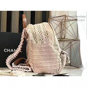 Chanel Crochet Braid Cayo Coco Backpack White A93681 30cm - 3