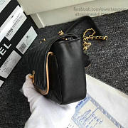 Chanel Calfskin Camellia Waist Chain Bag Black A91830 VS06486 - 2