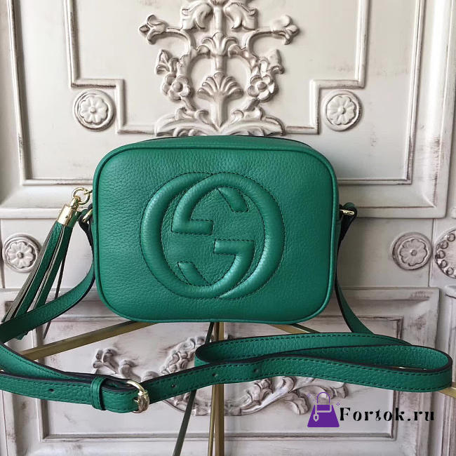 Gucci Soho Disco Leather Bag Green Z2604 21cm - 1