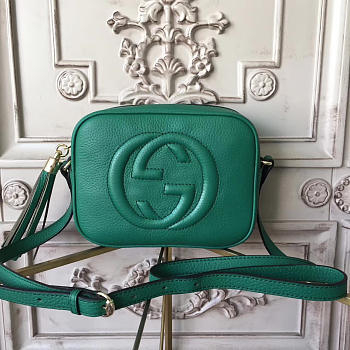 Gucci Soho Disco Leather Bag Green Z2604 21cm