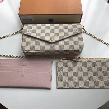 Louis Vuitton POCHETTE FÉLICIE Bag N63106 ( double posted)