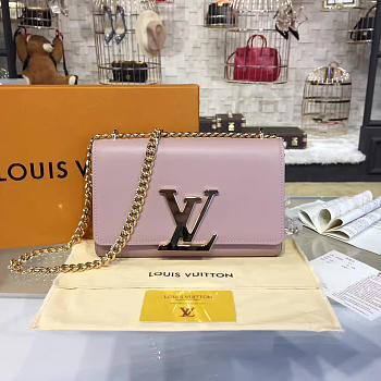 Louis Vuitton LOUISE CHAIN PM Pink 3439 21cm