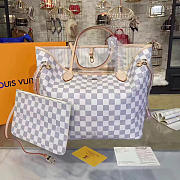 Louis Vuitton Neverfull MM Damier Azur Canvas Beige 3602 32cm  - 1