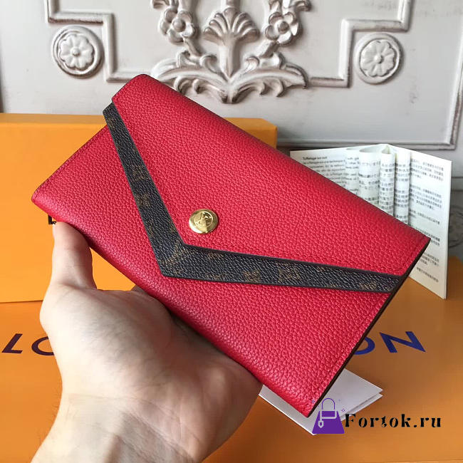 Louis Vuitton pallas Wallet Red 3754 19cm - 1