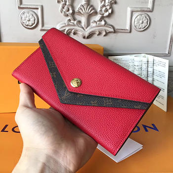 Louis Vuitton pallas Wallet Red 3754 19cm