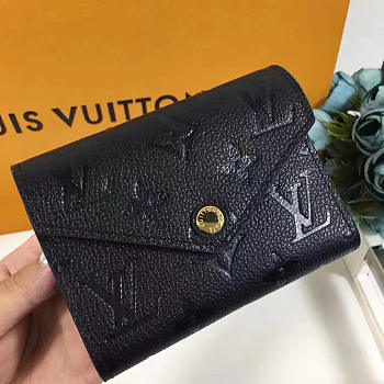 Louis Vuitton Victorine Wallet Black 3782 12cm