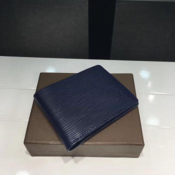 Louis Vuitton MULTIPLE WALLET Navy Blue 12cm