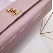 YSL MONOGRAM KATE GRAIN DE POUDRE EMBOSSED Pink 24cm - 6