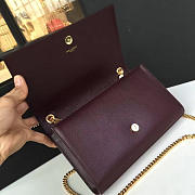YSL MONOGRAM KATE Start GRAIN DE POUDRE EMBOSSED Purple Plum 4757 24cm  - 2