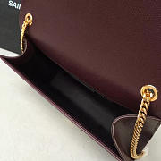 YSL MONOGRAM KATE Start GRAIN DE POUDRE EMBOSSED Purple Plum 4757 24cm  - 6
