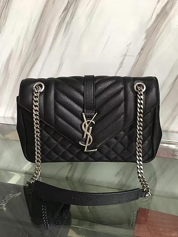 YSL ENVELOPE Medium Black 24cm 