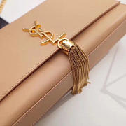 YSL MONOGRAM KATE Gold Tassel Smooth Leather Apricot 4978 24cm  - 4