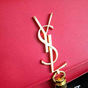 YSL MONOGRAM KATE Gold Tassel Smooth Leather Red 4981 24cm  - 2