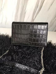 YSL MONOGRAM KATE Tassel Crocodile Black 4985 19cm  - 3