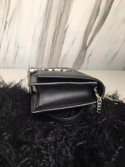 YSL MONOGRAM KATE Silver Tassel Black Leather 5007 19cm - 2