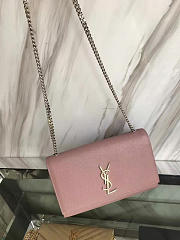 YSL MONOGRAM KATE GRAIN DE POUDRE EMBOSSED LEATHER Pink 5021 24cm - 4