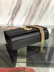 YSL MONOGRAM KATE Gold Hardware Smooth Leather Black 5032 17cm - 3