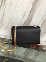 YSL MONOGRAM KATE Gold Hardware Smooth Leather Black 5032 17cm - 2