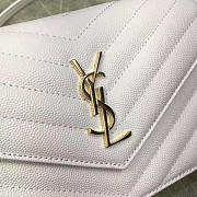 YSL MONOGRAM COLLEGE Gold Hardware in White 5061 19cm - 4