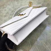 YSL MONOGRAM COLLEGE Gold Hardware in White 5061 19cm - 3
