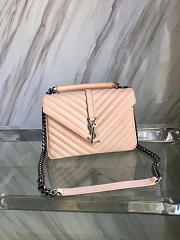 YSL MONOGRAM College Metal Hardware Pink 5077 24cm - 4