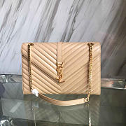 YSL MONOGRAM College Gold Hardware Apricot 5080 31cm - 1