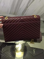 YSL MONOGRAM College Gold Hardware Red Wine 5082 31cm - 5
