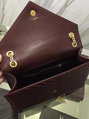 YSL MONOGRAM College Gold Hardware Red Wine 5082 31cm - 2