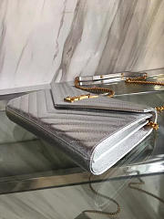 YSL ENVELOPE Chain Wallet Silver 5095 22cm - 5