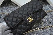 CHANEL Caviar Leather Flap Bag With Gold / Silver Hardware Black 20cm  - 4