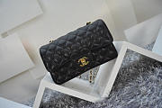 CHANEL Caviar Leather Flap Bag With Gold / Silver Hardware Black 20cm  - 3