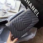 Chanel Classic Handbag Grey 25cm - 3