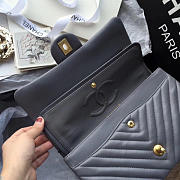 Chanel Classic Handbag Grey 25cm - 6