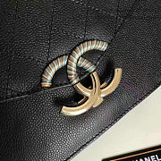 Chanel Grained Calfskin Flap Bag With Top Handle Black A93633 25cm  - 4