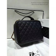 Chanel Caviar Quilted Small CC Filigree Vanity Case Black VS00421 25cm - 2