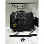 Chanel Caviar Quilted Small CC Filigree Vanity Case Black VS00421 25cm - 3