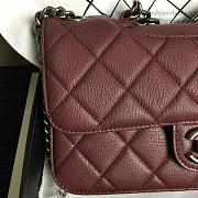 Chanel Quilted Deerskin Perfect Edge Bag Burgundy A14041 26.5cm - 6