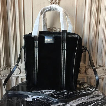 Balenciaga Shearling Shopper Full Black 5606 30cm