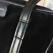 Balenciaga Shearling Shopper Full Black 5606 30cm - 2