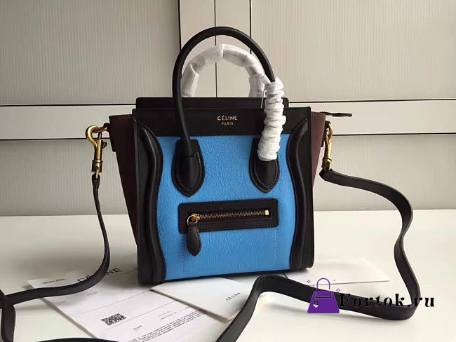 Celine Leather Nano Luggage  Z985 20cm  - 1