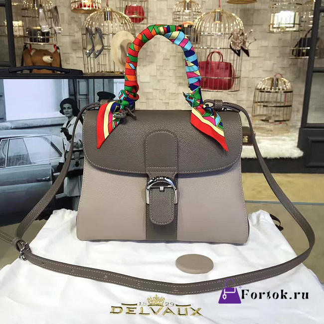 Delvaux MM Brillant Satchel Dark Grey 1482 28cm  - 1