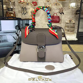 Delvaux MM Brillant Satchel Dark Grey 1482 28cm 