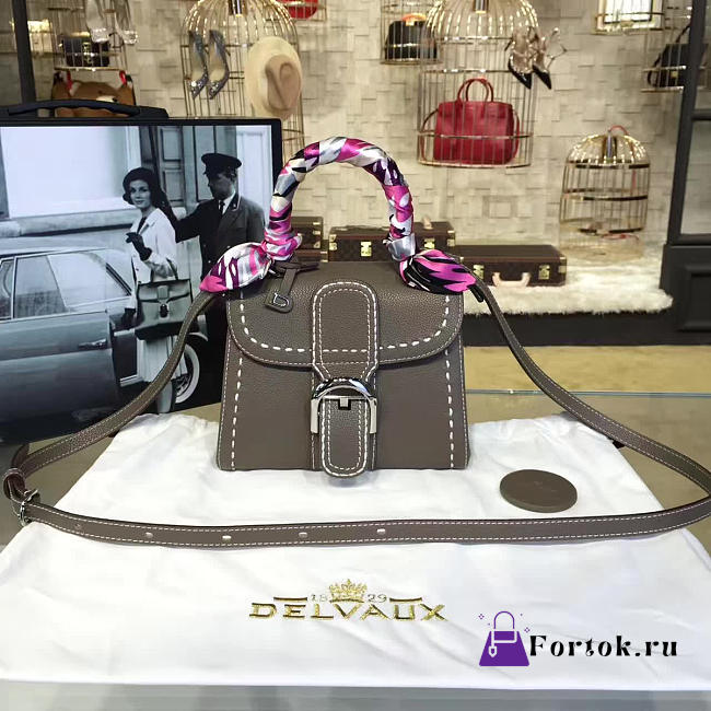 Delvaux Mini Brillant Satchel Gray 1487 20cm - 1