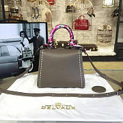 Delvaux Mini Brillant Satchel Gray 1487 20cm - 4