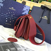 DELVAUX Calfskin Mini Le Mutin Saddle Bag Red 1501 20cm - 5