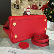 Delvaux Silk Ribbon MM Brillant Satchel Red 1514 28cm - 2