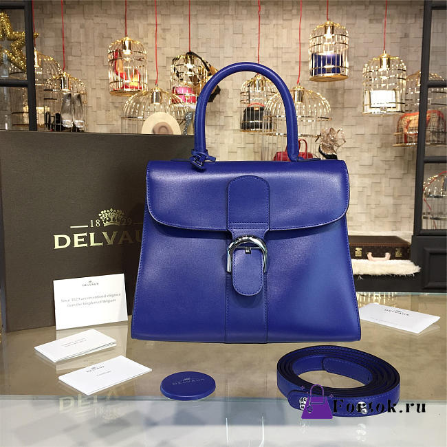 Delvaux MM Brillant Satchel Blue 1520 28cm - 1